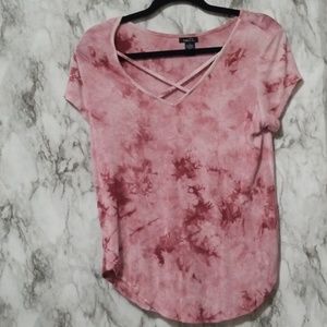 Pink Tie-Dye Rue21 Top Sz S